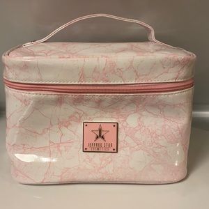 Jeffree Star Pink and White Marble Cosmetic Bag